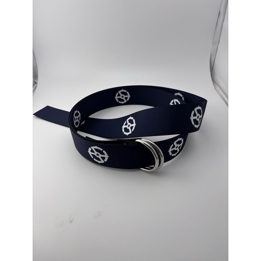 Lemon & Line Regatta Belt NWOT ship's helm logo Safe Harbor Marinas navy white